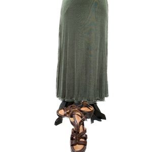 Flowing gorgeous skirt in chalky green that sparkles in the sun.